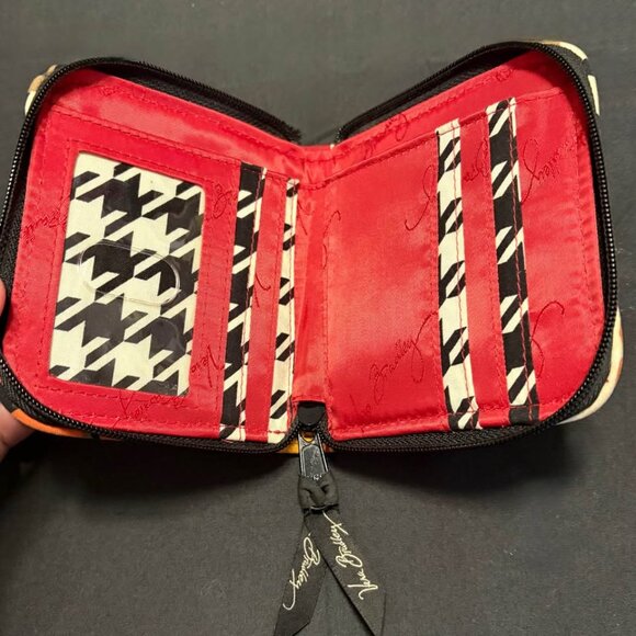 VTG Vera Bradley Bifold Wallet Bittersweet Floral Boho & Houndstooth Pattern - Picture 3 of 9